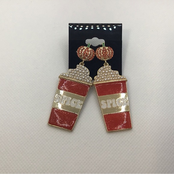 Sugarfix Pumpkin Spice Earrings Pierced - Picture 1 of 5